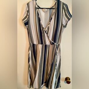 Striped cotton dress